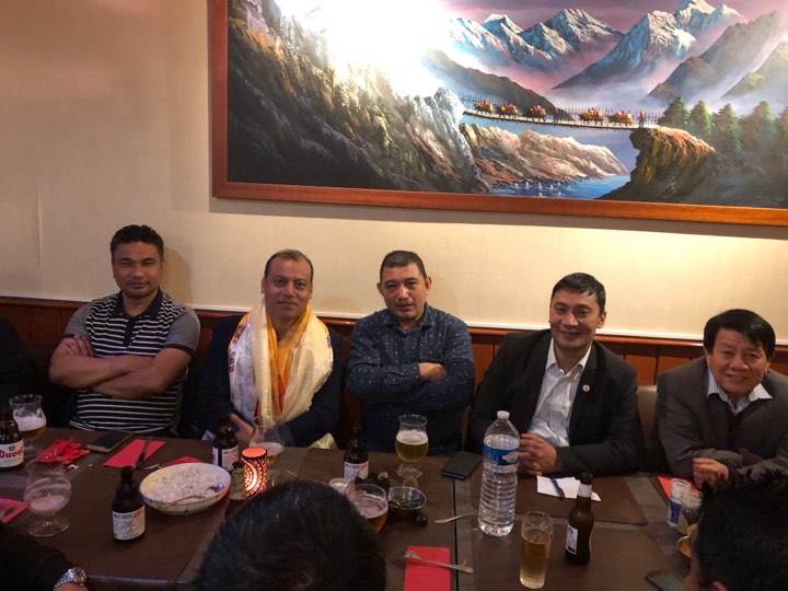 बेल्जियममा  समाजसेवी महेश श्रेष्ठलाई स्वागत तथा सम्मान