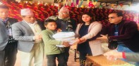 पर्वत सेवा समाज नेपालले बाँढ्यो सात बालबालिकालाई बर्षभरि पुग्ने शैक्षिक सामग्री