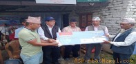 पर्वतको दुर्लुङ्ग पहिरोका पीडितलाई दुर्लुङ्ग समाज युकेद्धारा ९ लाख ६४ हजार भन्दा बढि रकम सहयोग